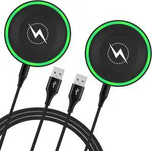 Fast Wireless Phone Charger for Motorola Razr 2024/Edge 2024/G Power 2025/2024/G Stylus 5G 2Pack 15W Android Wireless Charger Station Fast Charging Pad for  S25 Ultra/Z Fold 6/5/S24/S23/S22/S21