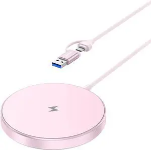 Magnetic Wireless Charger 15w Compatile with MagSafe Charger/iPhone 16/16 Pro/16 Plus/16 Pro Max/iPhone 15 Pro Max Plus/iPhone 14 13 12 Series Wireless Mag Safe Charging Pad Mag Charger