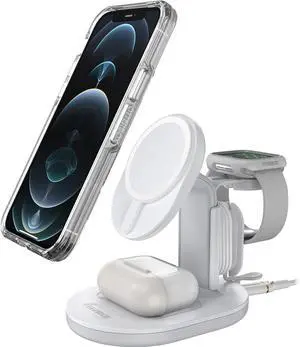 3-in-1 Wireless Charging Station 2.0 for MagSafe - White