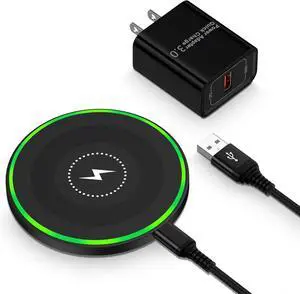 15W Wireless Charger Fast Charging Pad for Motorola Moto G Power 2025/razr+/G Stylus 5G 2024/Edge+ Android Wireless Charging Station with 18W Adapter for  Galaxy S25 Ultra S24 FE 23 Pixel 9 8a