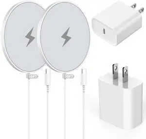 Long Magnetic Wireless Charger 10FT iPhone Fast Mag Safe Charger Mag-Safe Charging Magnet Charge Pad 10Feet 2Pack Compatible with iPhone 16 Pro Max/16 Pro/16 Plus/16/iPhone 15 Pro Max/14/13/12/AirPods