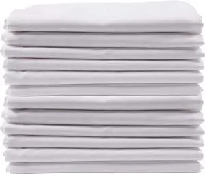Brushed Microfiber Pillow Cases Bulk Pack Control Allergies and Ensure Sound Sleep Set of 12 White