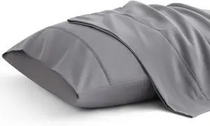 Pillow Cases Standard Size Set of 2 - Dark Grey Brushed Microfiber Pillowcases Super Soft and Cozy Pillowcase Pillow Case Covers with Envelope Closure 20x26 Inches