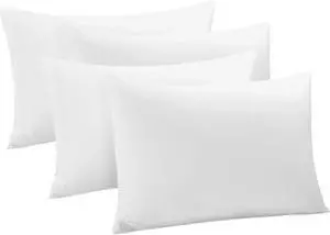 White Pillow Cases Standard Size Set of 4 20x26 Envelope Closure Pillowcases Soft Plain Brushed Microfiber Covers Hypoallergenic Breathable