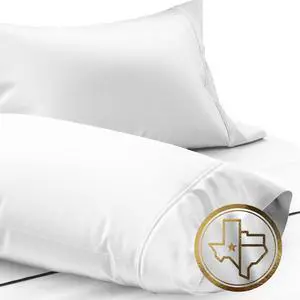 Luxury Egyptian Cotton King White Pillow Cases Set of 2-1000 Thread Count Pillowcases for Sleeping Silky Soft Cooling Pillow Cover Extra Long Staple Hotel Quality Pillow Cases