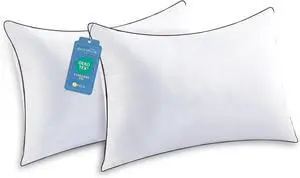 Standard Pillows Set of 2 Cooling and Supportive Pillows Full Size Set of 2 for Side and Back Sleepers Down Alternative Hotel Collection Sleeping Pillow