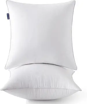 20 x 20 Pillow Inserts (Set of 2) -Throw Pillows for Couch Sofa with 100% Cotton Covers