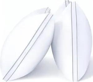 Pillows Queen Size Set of 2 Hotel Quality Down Alternative Gusseted Bed Pillows for Side Back or Stomach Sleepers White
