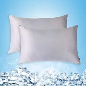 Cooling Pillow Cases Only Standard Size Set of 2 with Double Sided Cold Moisture Wicking Pillow Cases with Hidden Zipper Japanese Cold Tech Pillow Case Protectors for HotSleepers and NightSweats