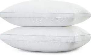 Bed Pillows for Sleeping Firm and Soft Queen Size Set of 2 Supportive & Comfortable Down Alternative Pillow Luxury Hotel Gusseted Pillows for Side and Back Sleepers