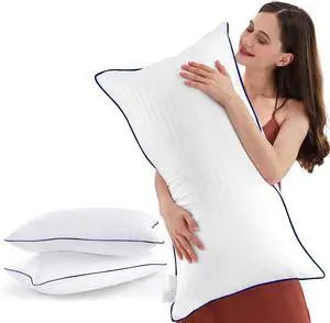 Bed Pillows for Sleeping King Size Pillows Set of 2 Cooling Luxury Hotel Quality Pillow with Premium Soft Down Alternative Filling for Back Stomach or Side Sleepers