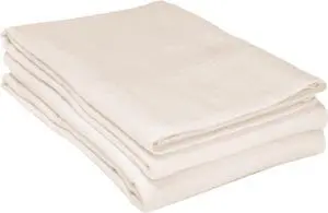 Flannel Cotton Pillowcase Bedding Set Set Includes: 2 Pillow Covers Solid Contemporary Bedroom Accent Modern Traditional Soft Breathable and Plush Standard Ivory