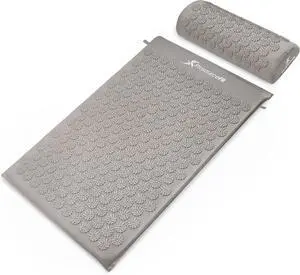 Acupressure Mat and Pillow Set for Back/Neck Pain Relief and Muscle Relaxation Orange