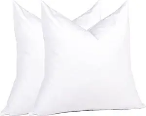 Euro Pillow Inserts 26 x 26 (Pack of 2 White) Down Feather Pillow Stuffer Premium White Pillows for Bed Couch and Cushion