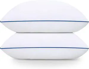 Bed Pillows for Sleeping 2 Pack Cooling Hotel Quality Quality with Premium Soft Down Alternative Fill for Back Stomach or Side Sleepers 17x26Inches