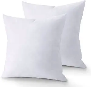 18 x 18 Throw Pillow Insert - Pack of 2 White Down Alternative Pillow Inserts for Decorative Pillow Covers Throw Pillows for Bed Couch Pillows for Living Room (Pack of 2)