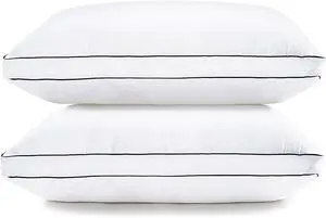 Bed Pillows for Sleeping - Pillows Queen Size Set of 2 Gusseted Supportive Firm Pillow for Side and Back Sleepers Luxury Down Alternative Hotel Pillows 20x30in