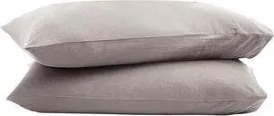 100% French Linen Pillowcase Set of 2 Breathable Envelope Closure Soft Linen Pillow Cover Soft Luxury Hotel & Home Use Gift