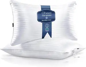 Down Alternative Bed Pillows for Sleeping King Set of 2 Microfiber Breathable Cover Hotel Collection Cooling Hotel Quality Bed Pillows for Side and Back Sleepers Fluffy Pillows for Bed