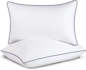 Bed Pillows for Sleeping Queen Size Set of 2- Cooling Pillows Luxury Hotel Quality (QueenWhite Pack of 2