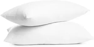 100% Cotton Pillowcases Standard Queen/Standard Pillow Cases Percale Cooling Pillow Cover Cool & Breathable Soft Finish Pillow Cases Standard Size - Arctic White