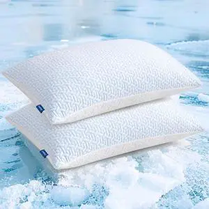 ? Queen Size Pillows Set of 2 Shredded Memory Foam Pillows Cooling Queen Pillow 2 Pack Adjustable Firm Bed Pillow for Sleeping Side Back and Stomach Sleepers