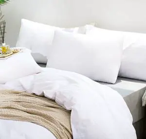 100% Linen King Pillow Cases(35.83×20.08) - Set of 2 King Size Bed Pillow Cover Washed Solid Color Natural Flax Soft Breathable White King