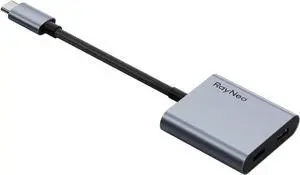 USB-C to Glasses Charging Adapter Charge and Play Compatible with Switch 2 ROG Ally PS4/5 Xbox Mac mini Laptop Support 100W PD Charging and 4K@60 Hz Compatible