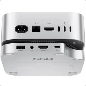 Mac mini M4 Dock with 4TB M.2 SSD Enclosure (SSD NOT Included) Mac mini M4/ M4 Pro Hub Stand with HDMI 4K@60Hz 2024 MacMini USB C Hub Accessories 3 USB A 2.0 SD/TF 3.5mm Audio
