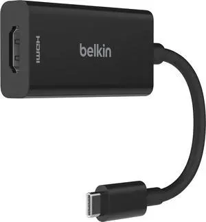 USB-C to HDMI 2.1 Adapter Tethered 4.33in Cable w/ 8K @ 60Hz 4K @ 144Hz HDR HBR3 DSC HDCP 2.2 USB-IF - Works w/Chromebook Certified for MacBook iPad Pro & Other USB-C Devices - Black