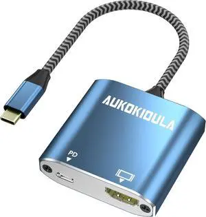USB C to HDMI Adapter 4K USB Type-C to HDMI Adapter [Thunderbolt 4/3Compatible] Compatible for iPhone 15/15Pro/15ProMax MacBook Air/Pro  XPS Chromebook Android Phones etc