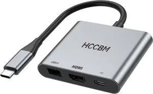 USB C to HDMI Adapter USBC Adapter HDMI with Multiport to TV Monitor Projector with 4K Output 100W PD & USB 3.0 for MacBook Pro/Air Laptop iPad iPhone