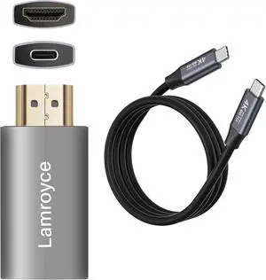 Active 4K USB C to HDMI Adapter with USB Video Cable Uni-Directional USB Type-C Female (Source) to HDMI Male (Display) Converter with 1 USB C 3.1 Cable 4Feet Supports 4K@60Hz PD100W and 10Gbps Data