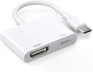 MFi Certified USB-C to HDMI Adapter 4K@60Hz for iPhone 16 15 MacBook Pro Air iPad Pro Digital AV HDMI 2.0 Cord Compatible with  Galaxy S24