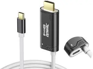 Switch 2 HDMI Cable Dock Base Station 4K 60 Hz 18 Gbps USB C 3.2 to HDMI 2.0 6.6 ft 100 W PD Play While Charging Portable Travel TV Adapter Cord Compatible with Nintendo Switch 2/2017/OLED Black