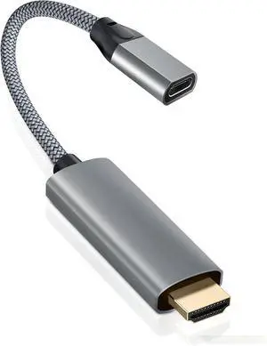 USB C Female to HDMI Male Cable Adapter Uni-Directional Type C 3.1 (Source) to HDMI (Display) Converter 4K 60Hz USBC Thunderbolt 3 Adapter for New MacBook Pro Mac Air Chromebook Laptop Xbox  TV