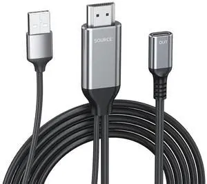 HDMI to USB-C Female Port Adapter Cable 4K@60Hz Unidirectional HDMI to Type-C for Portable Monitors Laptops Projectors Xreal Air/Rokid AR Glasses