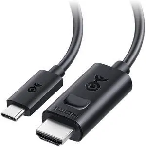 Unidirectional USB C to HDMI 2.1 Cable - 6ft Support 4K@240Hz and 8K@60Hz HDR - Thunderbolt 4 Thunderbolt 5 USB 4 Compatible with MacBook Pro XPS ThinkPad - Max 4K 60Hz on macOS