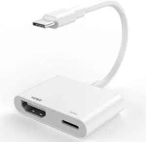 [MFi Certified] USB C to HDMI Adapter USB Type C to Digital AV Adapter 4K Sync Screen Connector Cable Compatible for iPhone 16/16 Plus/16 Pro/16 Pro Max/15/15 Pro/15 Pro Max to HDTV Projector Monitor