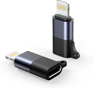 USB C to iOS OTG Adapter 2 Pack Set USB Type C (Female) to iOS (Male) Compatible with iPhone 14 13 12 11 X iPad Type C Wireless Microphone LM4