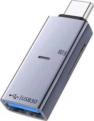 OTG Adapter USB C to USB 3.0 Data Transfer 2-in-1 TF Card Reader Indicator Light Suitable for Mobile U-Disk Mouse Keyboard Converter.