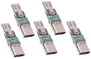 5 Pack Micro USB OTG Adapter Micro USB Male to USB C Female Mini Size Connector Adapter