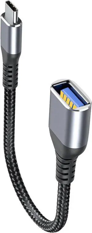 USB C to USB Extension Cable USB Type C Male to USB A 3.0 Female Converter Data Sync and Charge OTG Adapter Cable for Computer Laptop Tablet i-phone15/16 S24/S23/S22/S21-21cm