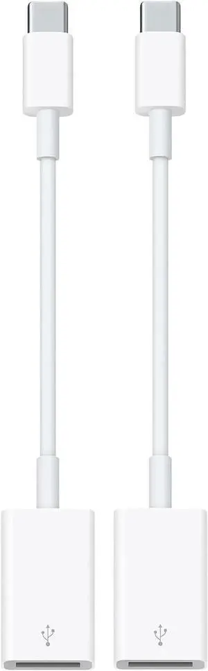 [MFi Certified] USB C to USB 3.0 Adapter 2 Pack USB C Male to USB Female OTG Cable Thunderbolt3 to USB Adapter Compatible with iPhone 16 15 Pro Max MacBook Pro/Air Galaxy S25/S24/S23 Pixel 9/8/7