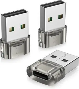 USB to USB C Adapter for CarPlay 3Pack USBC Car Charger Type C Female to A Male Converter for  iPhone 16 16e 15 14 Pro Max Plus  S25 A55 Not for iPad/Magsafe/HomePod
