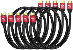 Short HDMI Cable 2FT 5-Pack High Speed HDMI 2.0 Cable Supports 4K@60Hz 2K 1080P HDCP 2.2 HDR ARC & Ethernet Compatible with Monitor TV Xbox PS5/4/3 Laptop  etc
