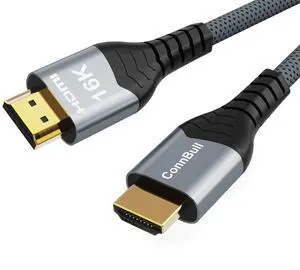 16K 10K 8K HDMI 2.2 Cable 96Gbps 6.6FT/2M Ultra High Speed HDMI Braided Cord Support 4K@480Hz 8K@240Hz HDCP 2.2&2.3 Dynamic HDR eARC DTS:X Compatible with  TV/HDTV/PS5/Blu-ray