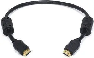 4K High Speed HDMI Cable - HDMI 2.0 4K@60Hz HDR HDR10 Dolby Vision 18Gbps YUV 4:4:4 28AWG with Ferrite Cores 1.5 Feet Black