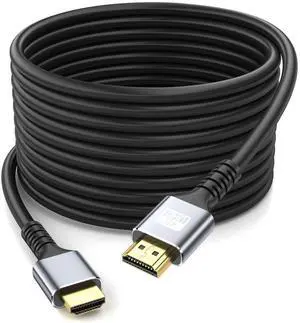 4k Hdmi Cable 50ft Ultra High Speed HDMI 2.0 Cable 4K@60Hz 18gbps Gold Plated Connector 3D ARC Ethernet HDMI Cord for HDTV Monitor Laptop  TV Xbox PS4/PS5(Silvery)