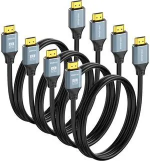HDMI Cable 3FT 4-Pack High Speed 4K HDMI 2.0 Cord 3FT HDMI Computer Monitor TV Cable 4K@60Hz 2K@120Hz 1080P with Ethernet/ARC 3D HDCP 2.2-Compatible with /LG/PS4 PS5/Xbox/Switch/Soundbar